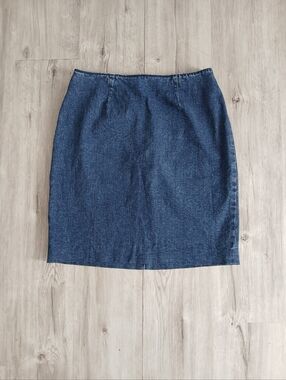 Ralph Lauren Denim Dark Blue Denim Classic Pencil Skirt Size 10